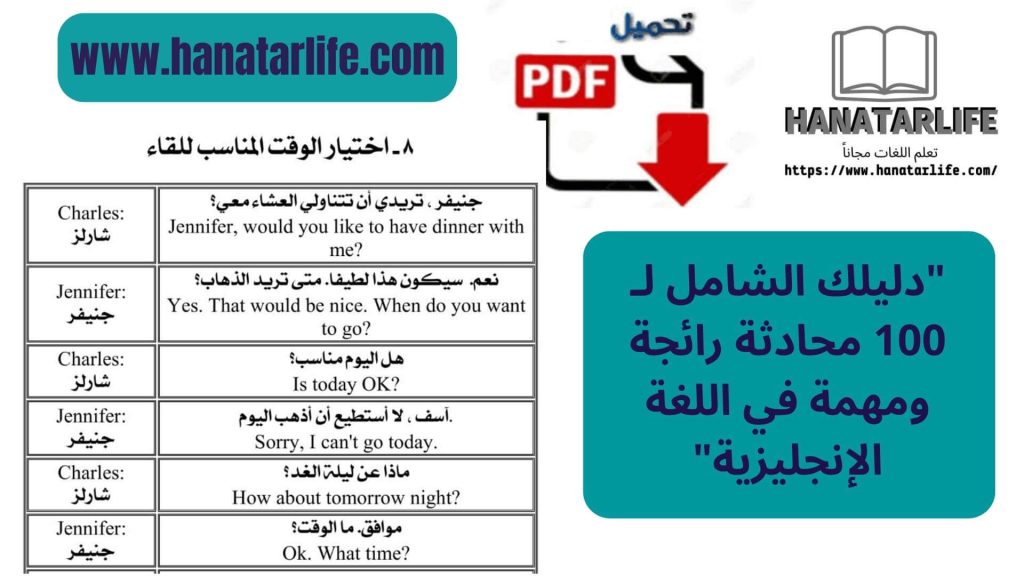 100 محادثة رائجة في اللغة الإنجليزية