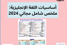 أساسيات اللغة الإنجليزية: ملخص شامل مجاني 2024