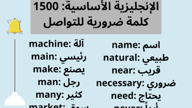 الإنجليزية الأساسية: 1500 كلمة ضرورية للتواصل