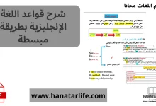 شرح قواعد اللغة الإنجليزية بطريقة مبسطة